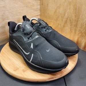 Nike Air Zoom Pegasus 37 Men's Shield Triple Black Low Top Running Shoes Size 11